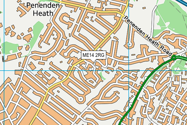 ME14 2RG map - OS VectorMap District (Ordnance Survey)