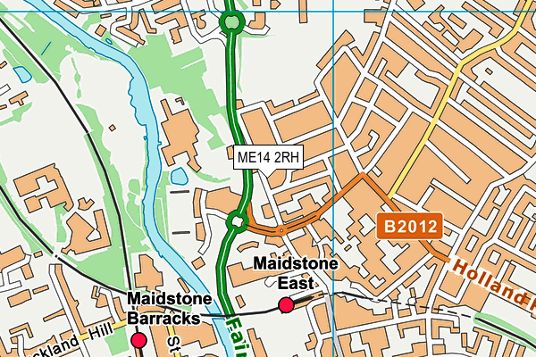 ME14 2RH map - OS VectorMap District (Ordnance Survey)