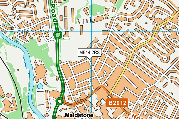 ME14 2RS map - OS VectorMap District (Ordnance Survey)
