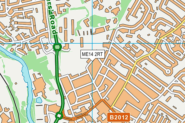 ME14 2RT map - OS VectorMap District (Ordnance Survey)