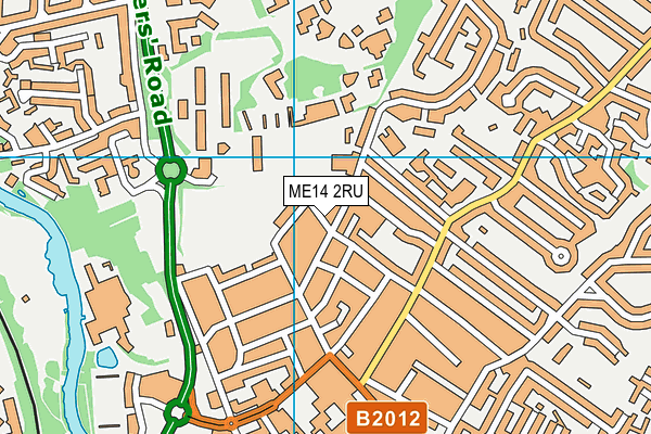 ME14 2RU map - OS VectorMap District (Ordnance Survey)