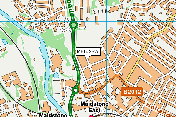 ME14 2RW map - OS VectorMap District (Ordnance Survey)