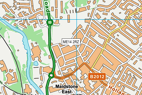 ME14 2RZ map - OS VectorMap District (Ordnance Survey)