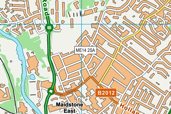 ME14 2SA map - OS VectorMap District (Ordnance Survey)