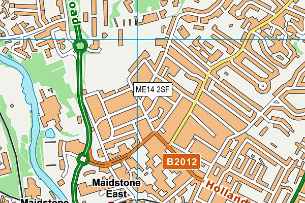 ME14 2SF map - OS VectorMap District (Ordnance Survey)