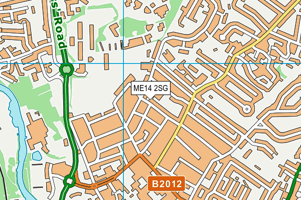 ME14 2SG map - OS VectorMap District (Ordnance Survey)