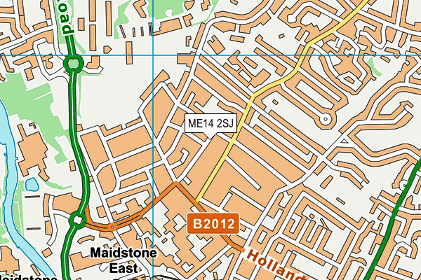 ME14 2SJ map - OS VectorMap District (Ordnance Survey)