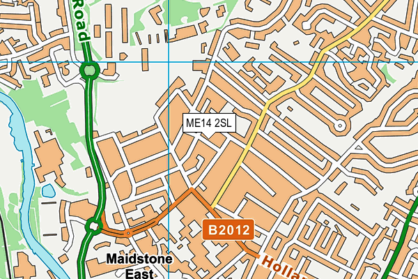 ME14 2SL map - OS VectorMap District (Ordnance Survey)