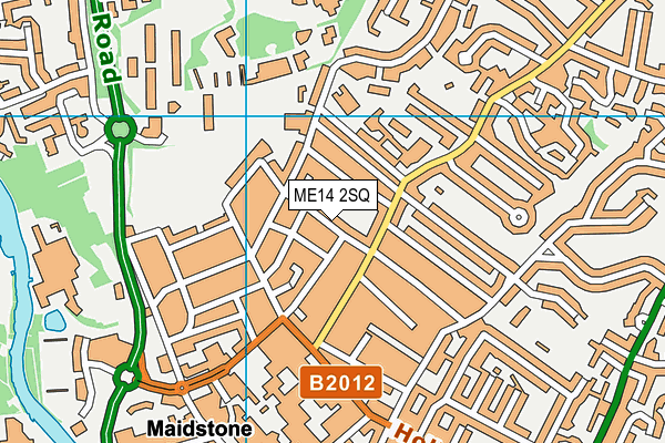 ME14 2SQ map - OS VectorMap District (Ordnance Survey)