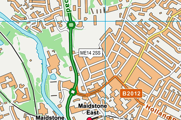 ME14 2SS map - OS VectorMap District (Ordnance Survey)