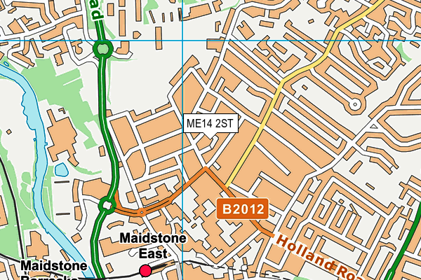 ME14 2ST map - OS VectorMap District (Ordnance Survey)