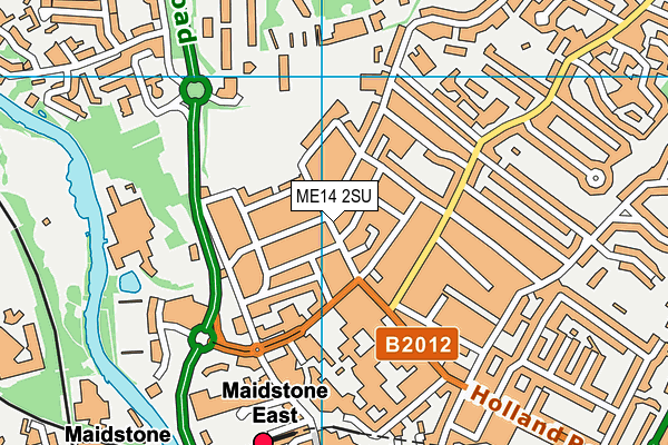 ME14 2SU map - OS VectorMap District (Ordnance Survey)