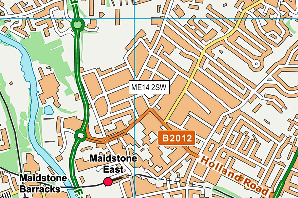 ME14 2SW map - OS VectorMap District (Ordnance Survey)