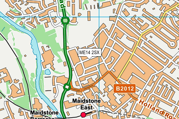 ME14 2SX map - OS VectorMap District (Ordnance Survey)