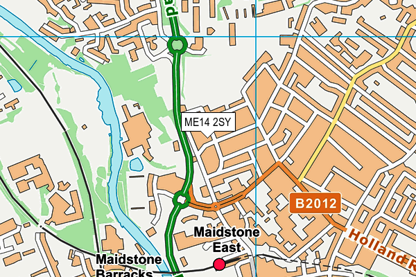 ME14 2SY map - OS VectorMap District (Ordnance Survey)