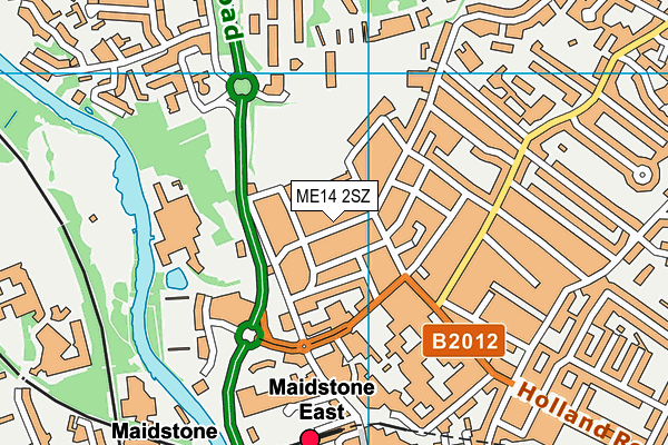ME14 2SZ map - OS VectorMap District (Ordnance Survey)