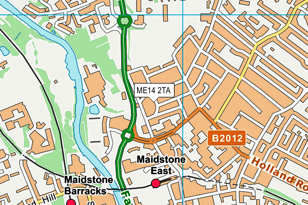 ME14 2TA map - OS VectorMap District (Ordnance Survey)
