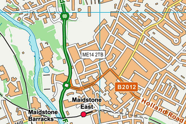 ME14 2TB map - OS VectorMap District (Ordnance Survey)