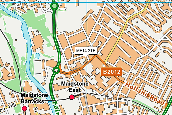 ME14 2TE map - OS VectorMap District (Ordnance Survey)