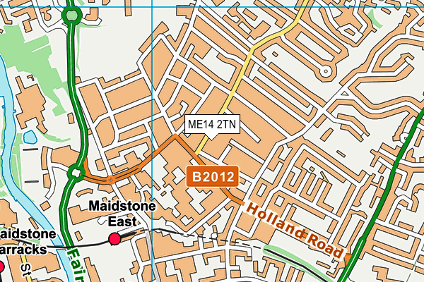 ME14 2TN map - OS VectorMap District (Ordnance Survey)