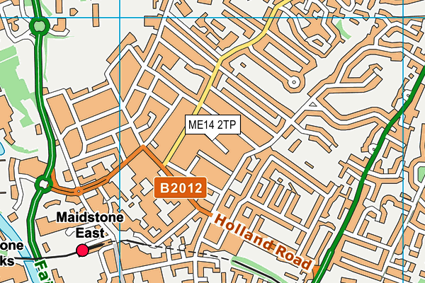 ME14 2TP map - OS VectorMap District (Ordnance Survey)