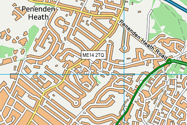 ME14 2TQ map - OS VectorMap District (Ordnance Survey)