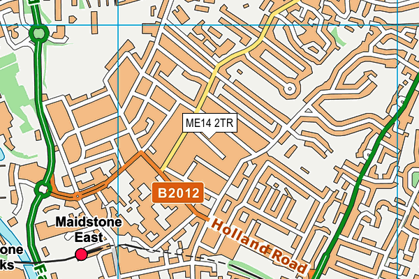 ME14 2TR map - OS VectorMap District (Ordnance Survey)