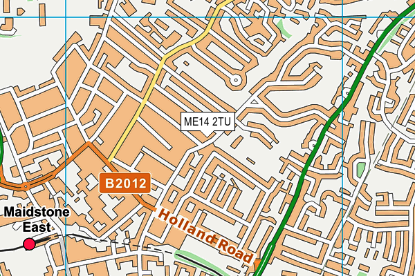 ME14 2TU map - OS VectorMap District (Ordnance Survey)