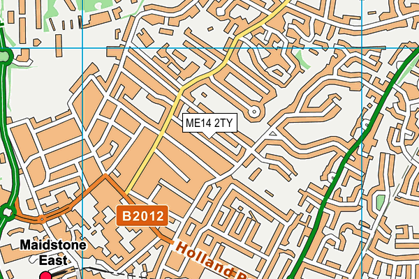ME14 2TY map - OS VectorMap District (Ordnance Survey)