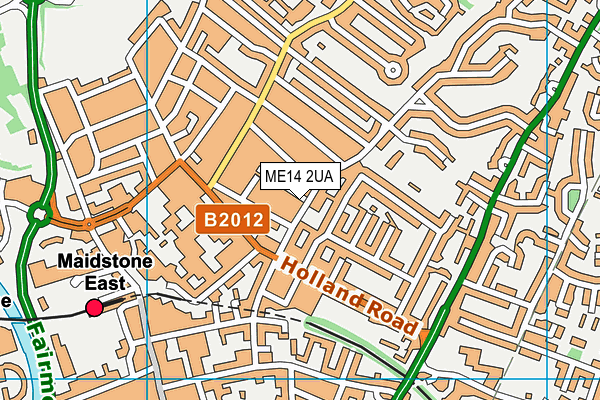 ME14 2UA map - OS VectorMap District (Ordnance Survey)