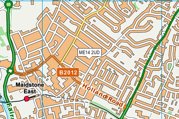 ME14 2UD map - OS VectorMap District (Ordnance Survey)