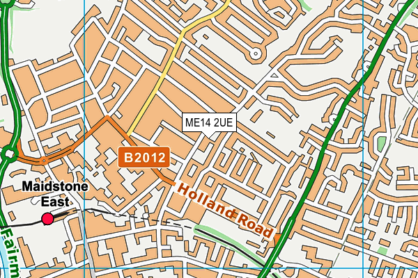 ME14 2UE map - OS VectorMap District (Ordnance Survey)