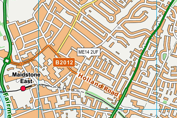 ME14 2UF map - OS VectorMap District (Ordnance Survey)