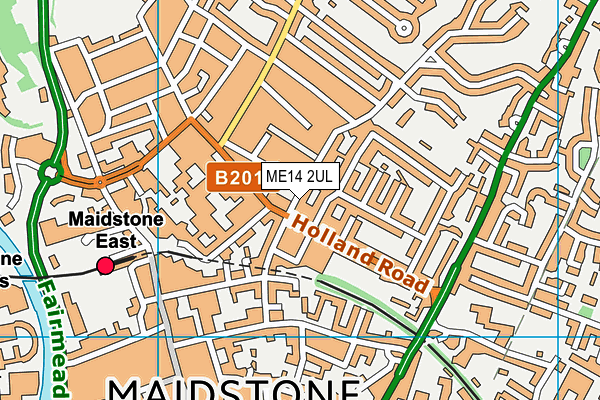 ME14 2UL map - OS VectorMap District (Ordnance Survey)