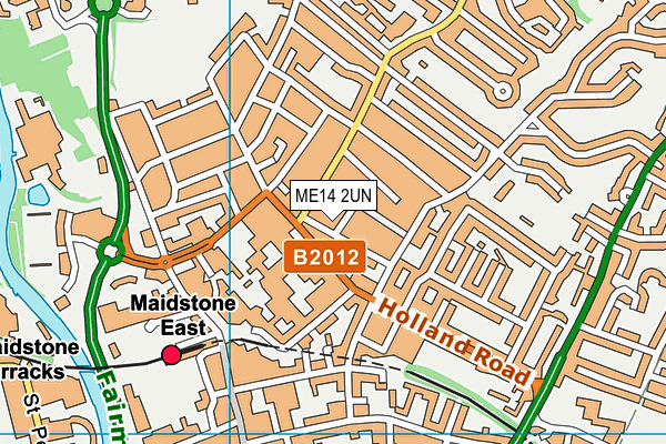 ME14 2UN map - OS VectorMap District (Ordnance Survey)
