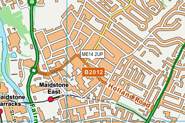 ME14 2UP map - OS VectorMap District (Ordnance Survey)