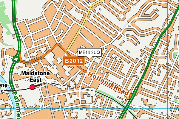 ME14 2UQ map - OS VectorMap District (Ordnance Survey)