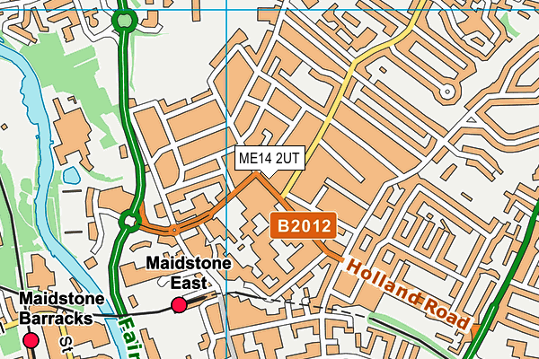 ME14 2UT map - OS VectorMap District (Ordnance Survey)