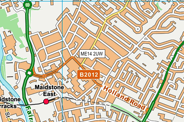 ME14 2UW map - OS VectorMap District (Ordnance Survey)