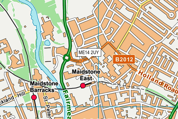 ME14 2UY map - OS VectorMap District (Ordnance Survey)