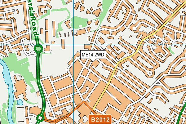 ME14 2WD map - OS VectorMap District (Ordnance Survey)