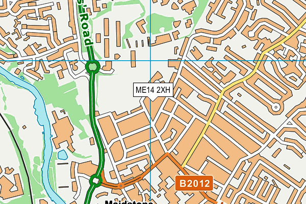 ME14 2XH map - OS VectorMap District (Ordnance Survey)