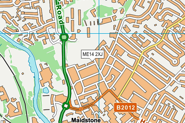 ME14 2XJ map - OS VectorMap District (Ordnance Survey)