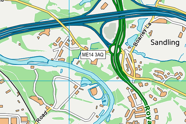 Village Gym (Maidstone) map (ME14 3AQ) - OS VectorMap District (Ordnance Survey)