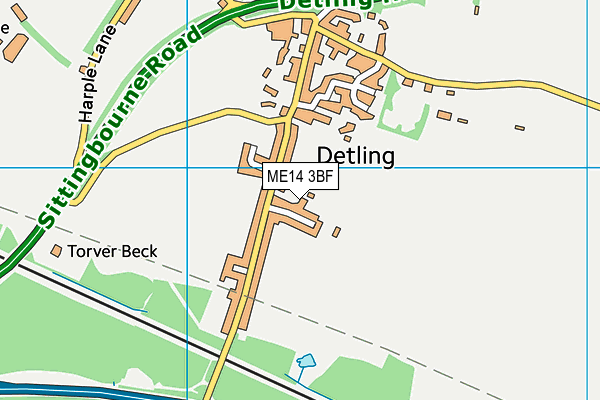 ME14 3BF map - OS VectorMap District (Ordnance Survey)