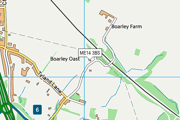 ME14 3BS map - OS VectorMap District (Ordnance Survey)