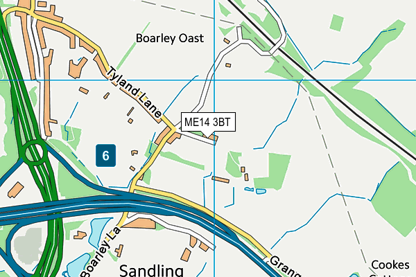 ME14 3BT map - OS VectorMap District (Ordnance Survey)