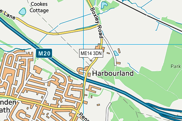 ME14 3DN map - OS VectorMap District (Ordnance Survey)