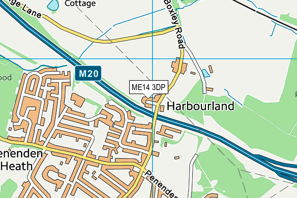 ME14 3DP map - OS VectorMap District (Ordnance Survey)