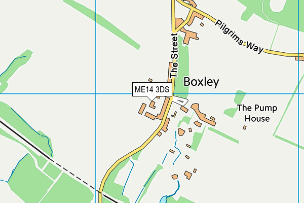 ME14 3DS map - OS VectorMap District (Ordnance Survey)